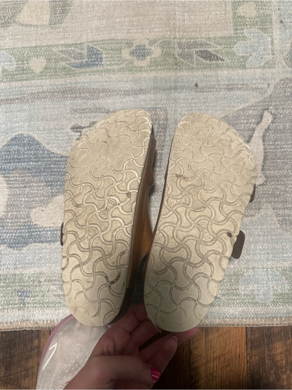 Birkenstock Metallic Bronze Two-Strap Sandals - Picture 3 of 3